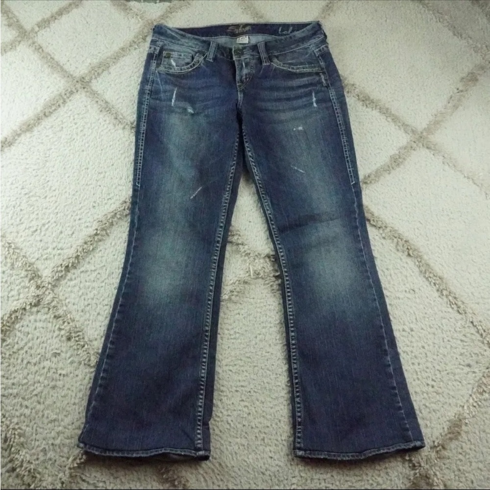 Silver Jeans Lola Bootcut Womens 27x27 Western Wear Cowgirl Mid Rise Blue Denim